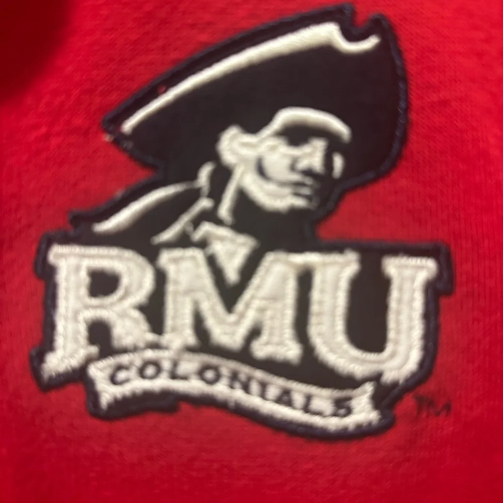 RMU Colonials Red Women's 1/4 Zip-Up Sweatshirt. X-Large. - Picture 3 of 5